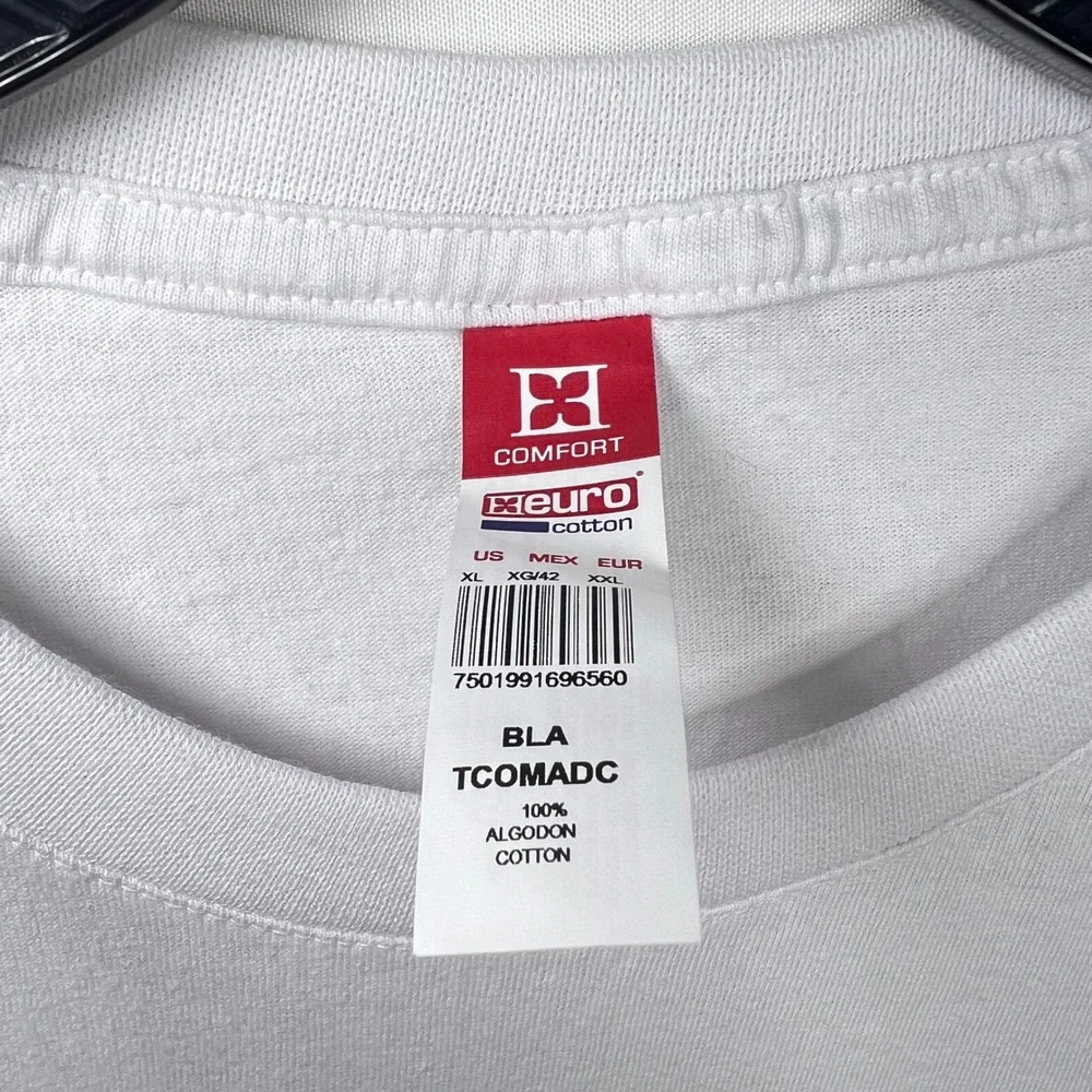 Euro Cotton‎ White Mayan Jungle T-Shirt Mens XL Cancun Mexico Graphic Souvenir